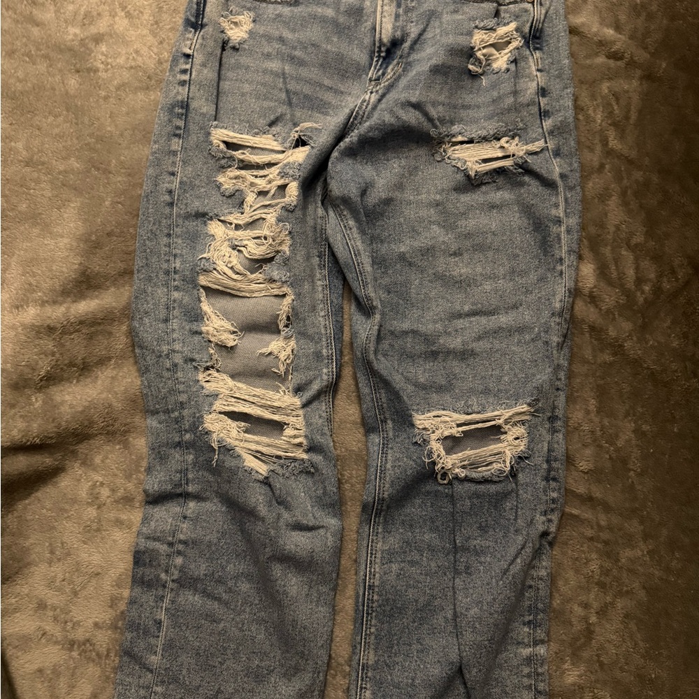 Distressed Mom Jeans